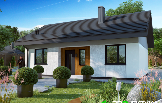 dom modułowy TAGA - projekt firmy Projektyka KA 252 - SZ