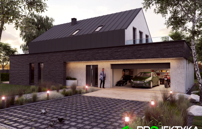 dom modułowy TAGA - projekt firmy Projektyka KA 258 - T